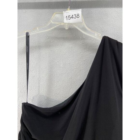 Laundry by Shelli Segal Dress Womens Sz 12‎ Black One Shoulder Midi Cocktail - Picture 12 of 12